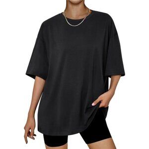 Womens Oversized Summer T Shirts Black